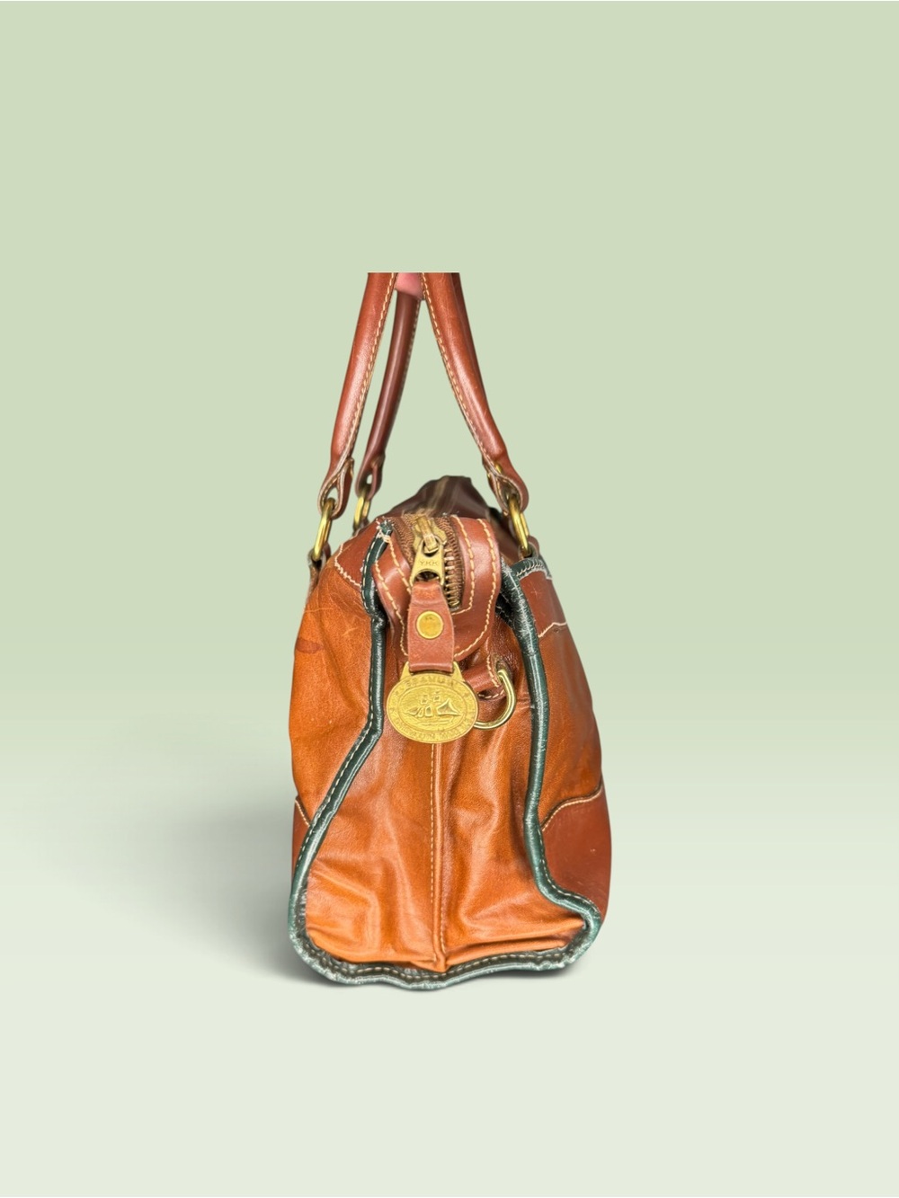 Brahmin 90s Vintage Tuscan Satchel Crossbody - Picture 11 of 15